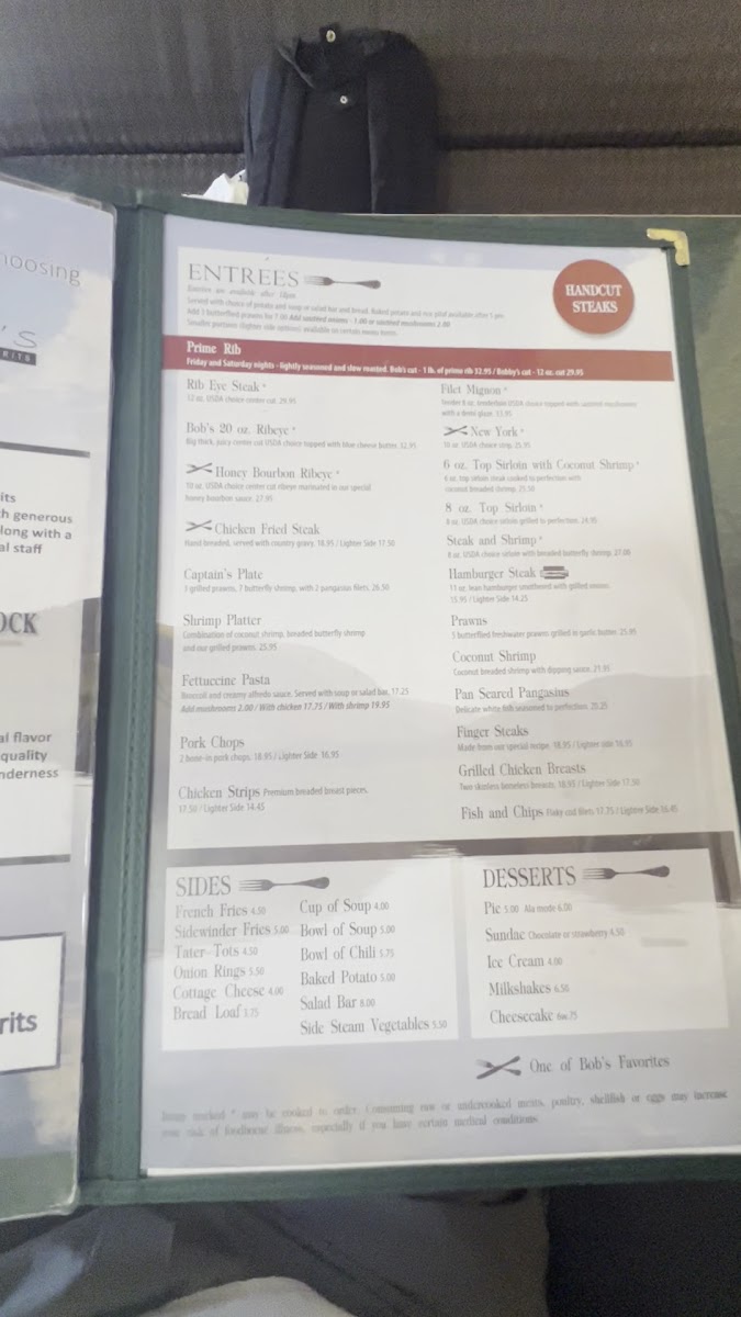 Bob's Steak N' Spirits Menu - Image 3