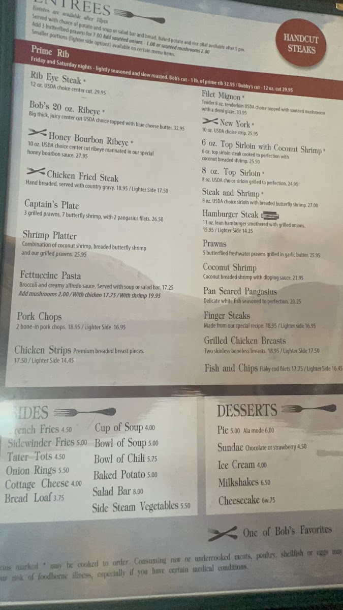 Bob's Steak N' Spirits Menu - Image 6